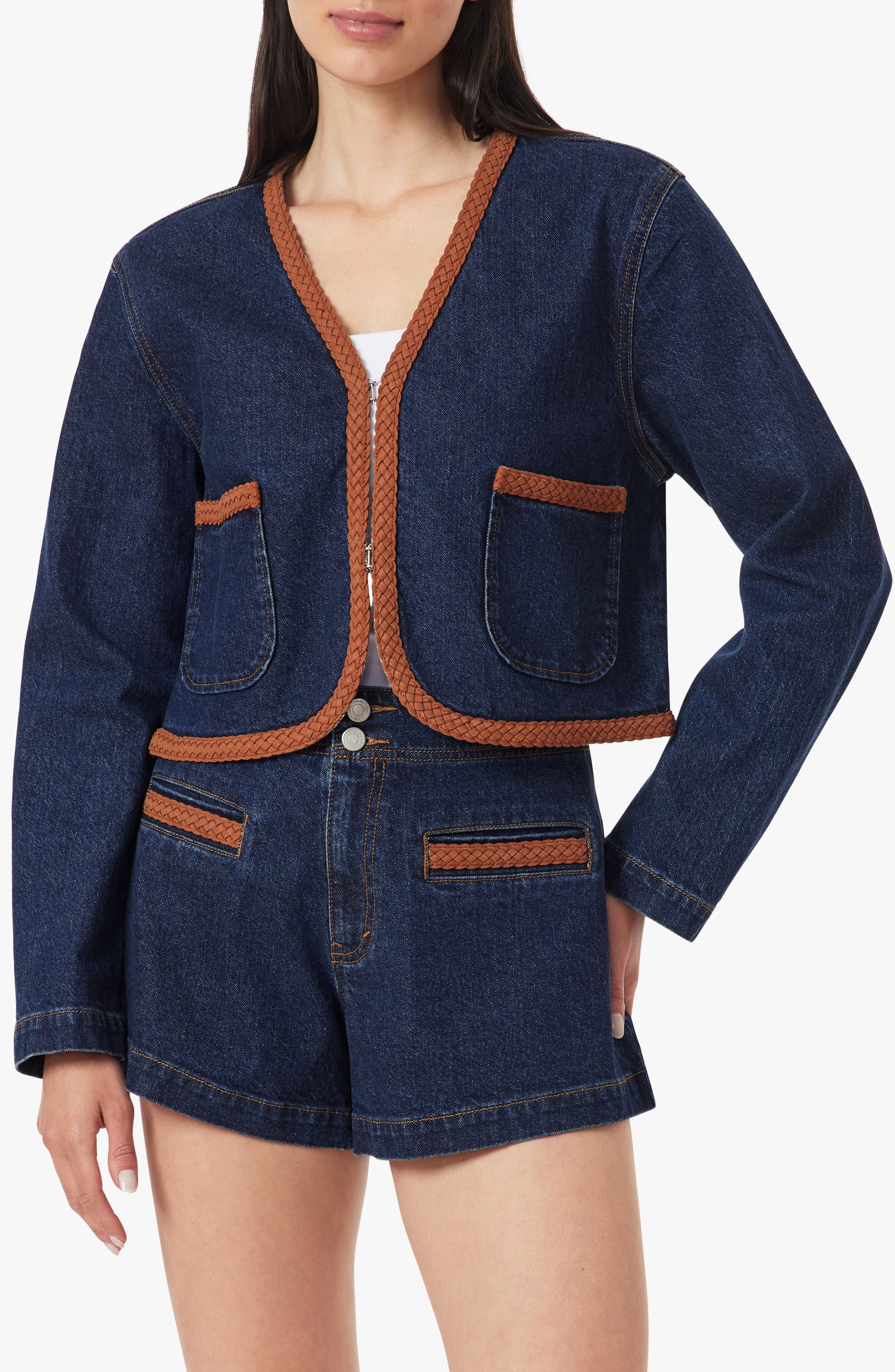 Habitual Braided Cropped Jacket