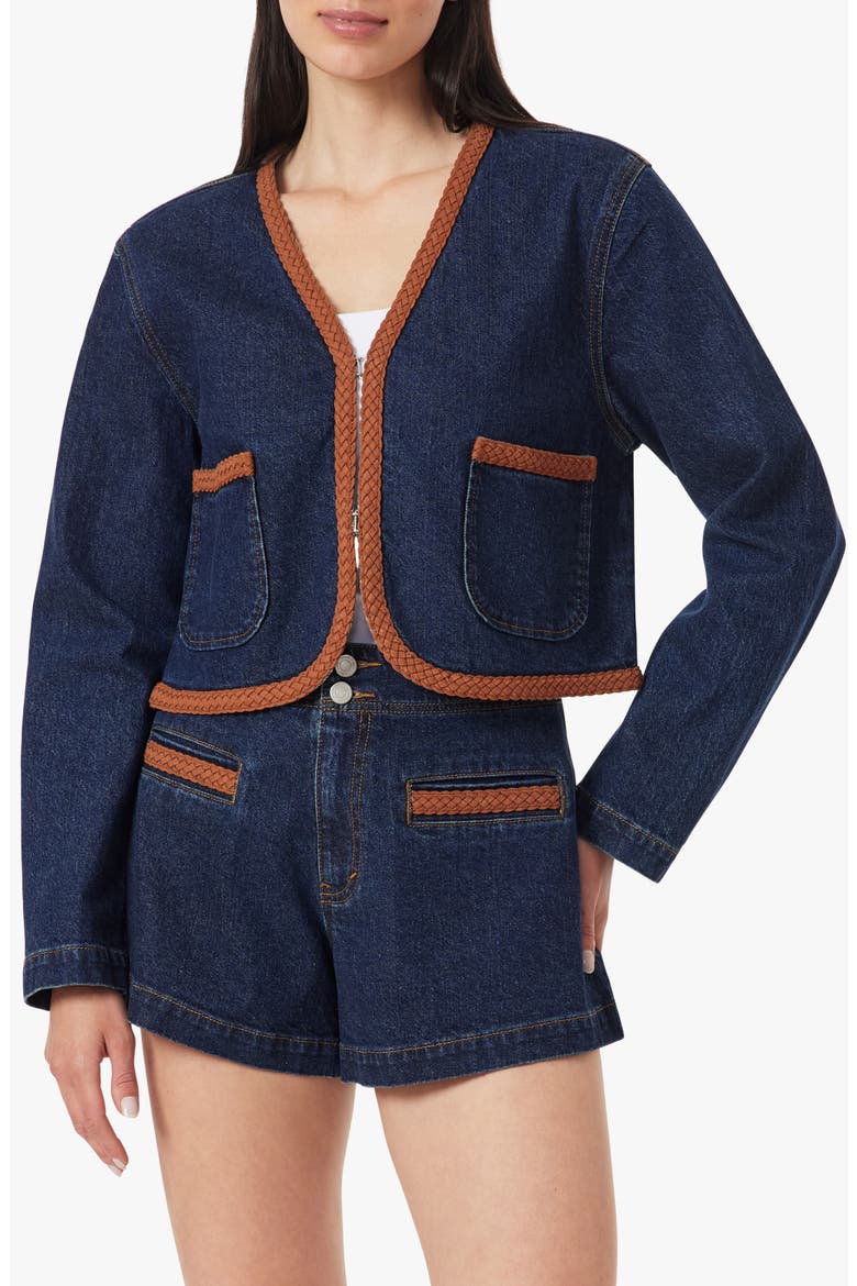 Braided Cropped Jacket, Main, color, TIDAL