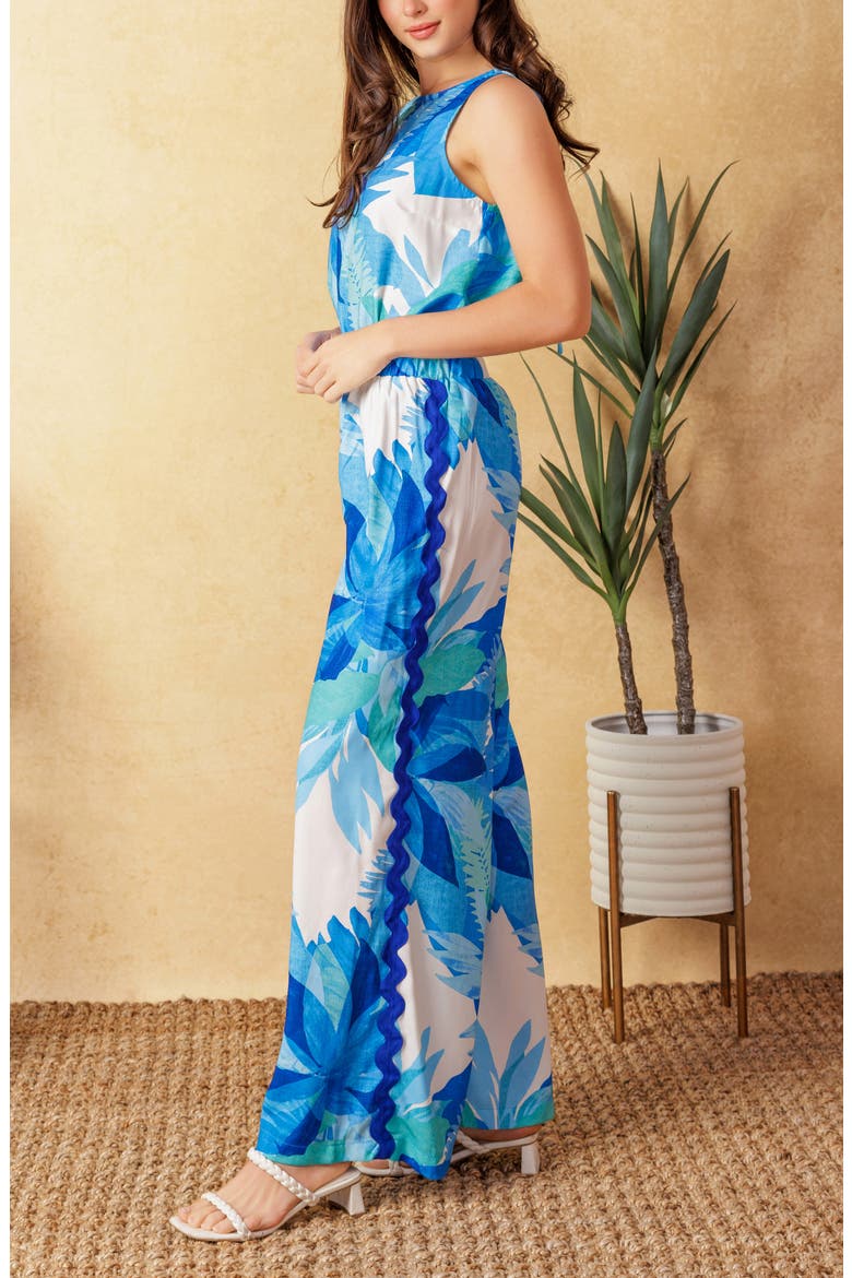 Printed Woven Pants, Alternate, color, BLUE MULTI