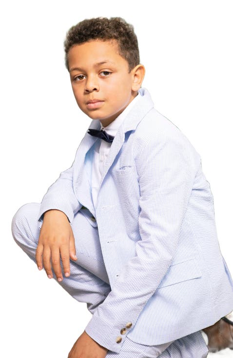 Boys' Organic Seersucker Suit Pant, Toddler