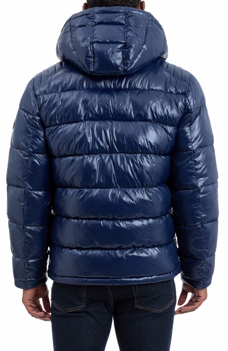 Michael Kors Balloch Water Resistant Hooded Puffer Jacket, Alternate, color, Midnight Navy