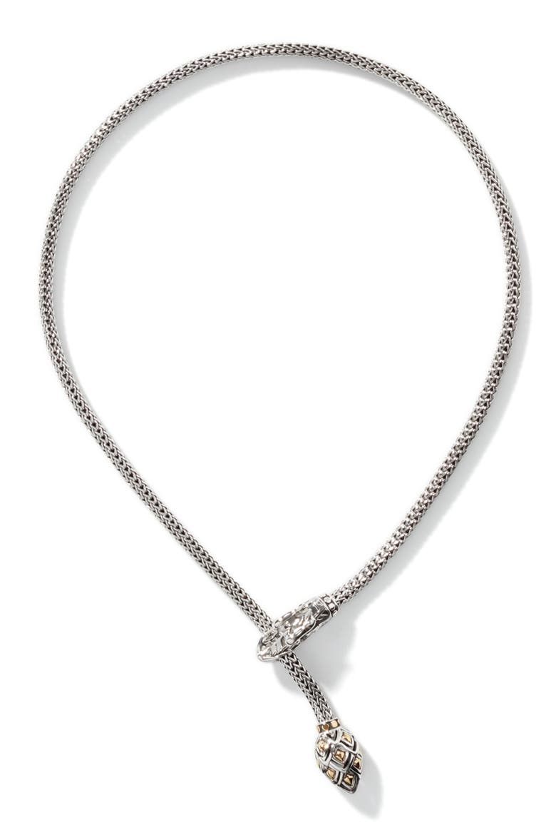 Naga Y-Necklace, Alternate, color, SILVER AND GOLD