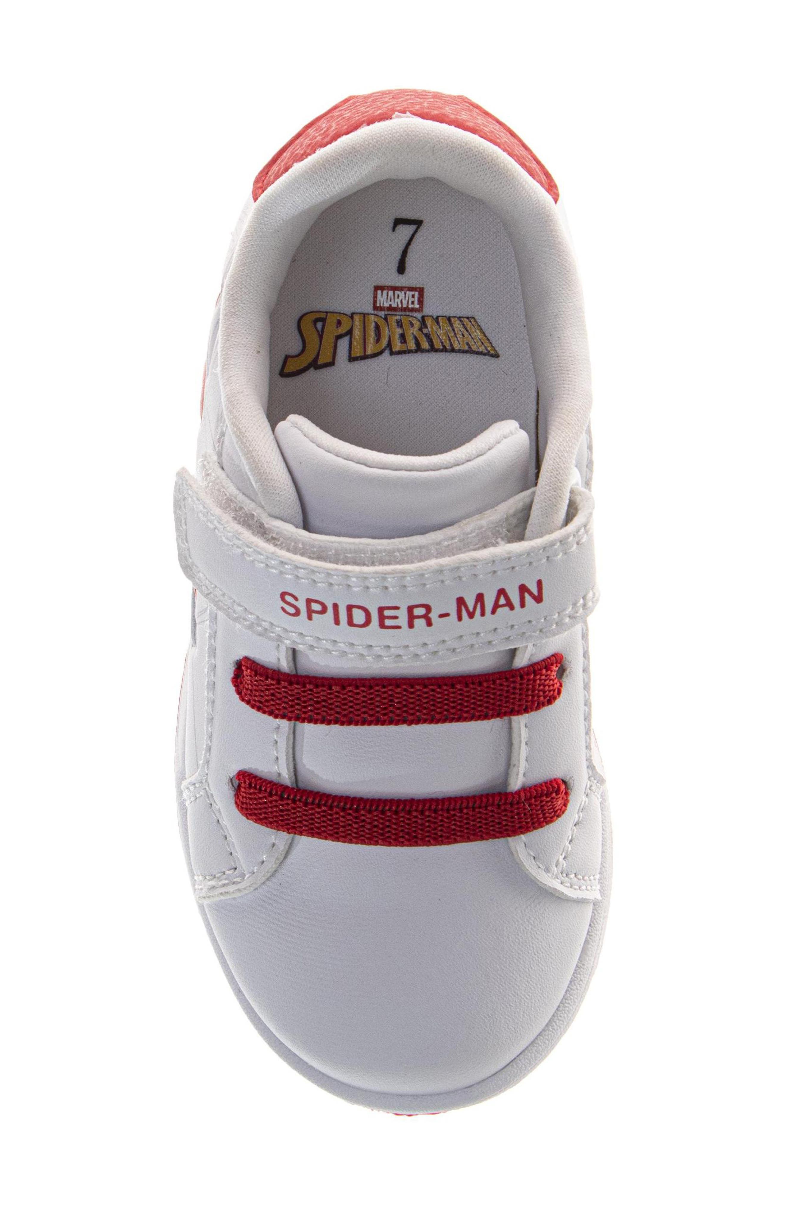 Kids' Marvel Web-Slinger Spider-Man Sneaker, Alternate, color, WHITE RED