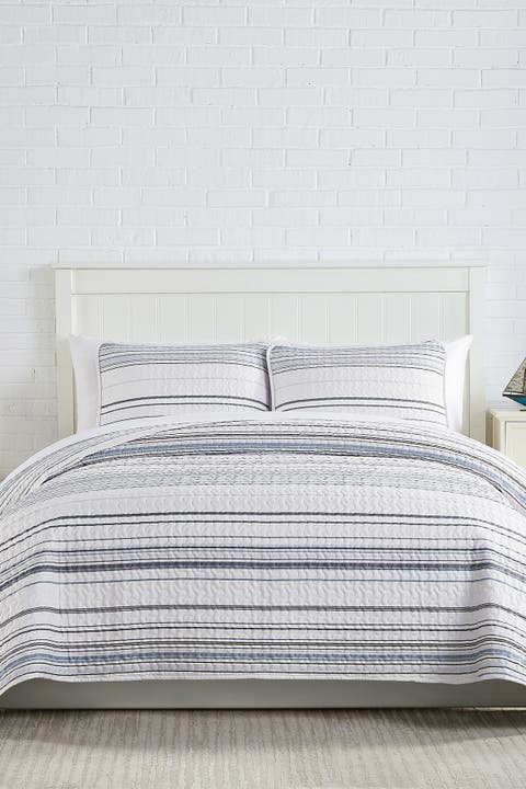 Coastal Stripes Oversized Quilt Sets