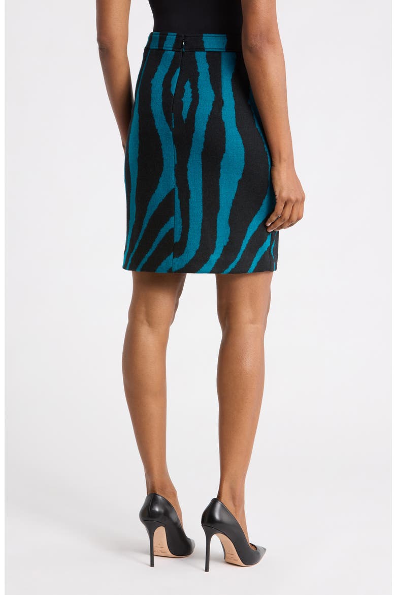 Ethel Wool Blend Zebra Pattern Skirt, Alternate, color, ZEBRA INDIAN GREEN LG