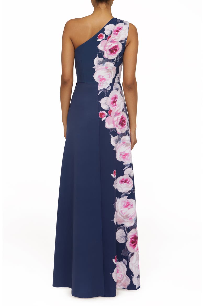 Carissa One-Shoulder Gown, Alternate, color, DEEP NAVY