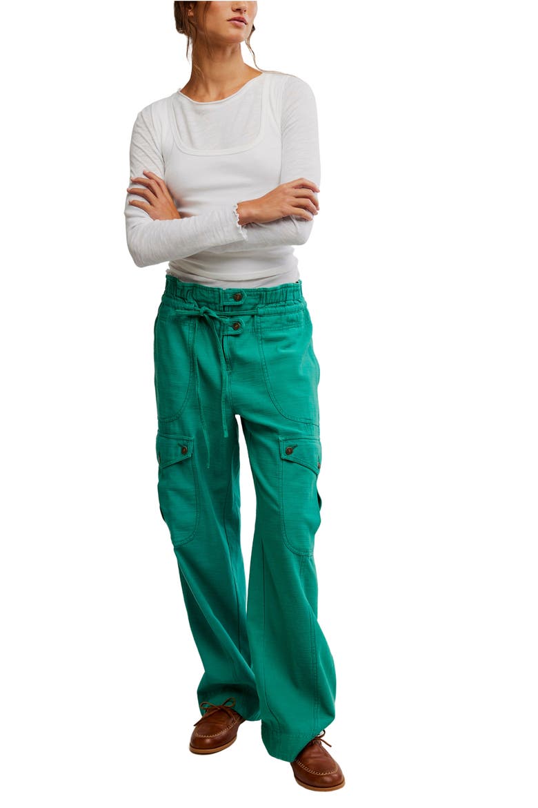 Park Ave Cotton Cargo Pants, Alternate, color, GOLF GREEN