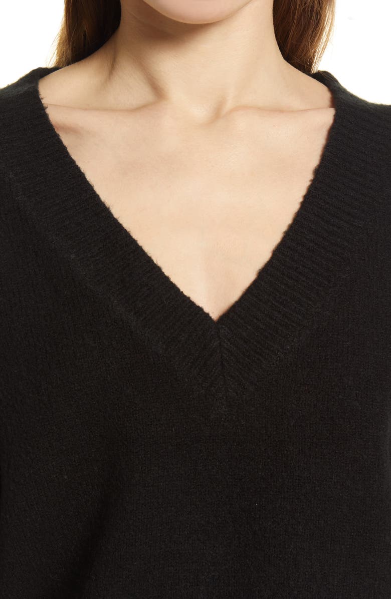 Open Edit V-Neck Crop Pullover, Alternate, color,