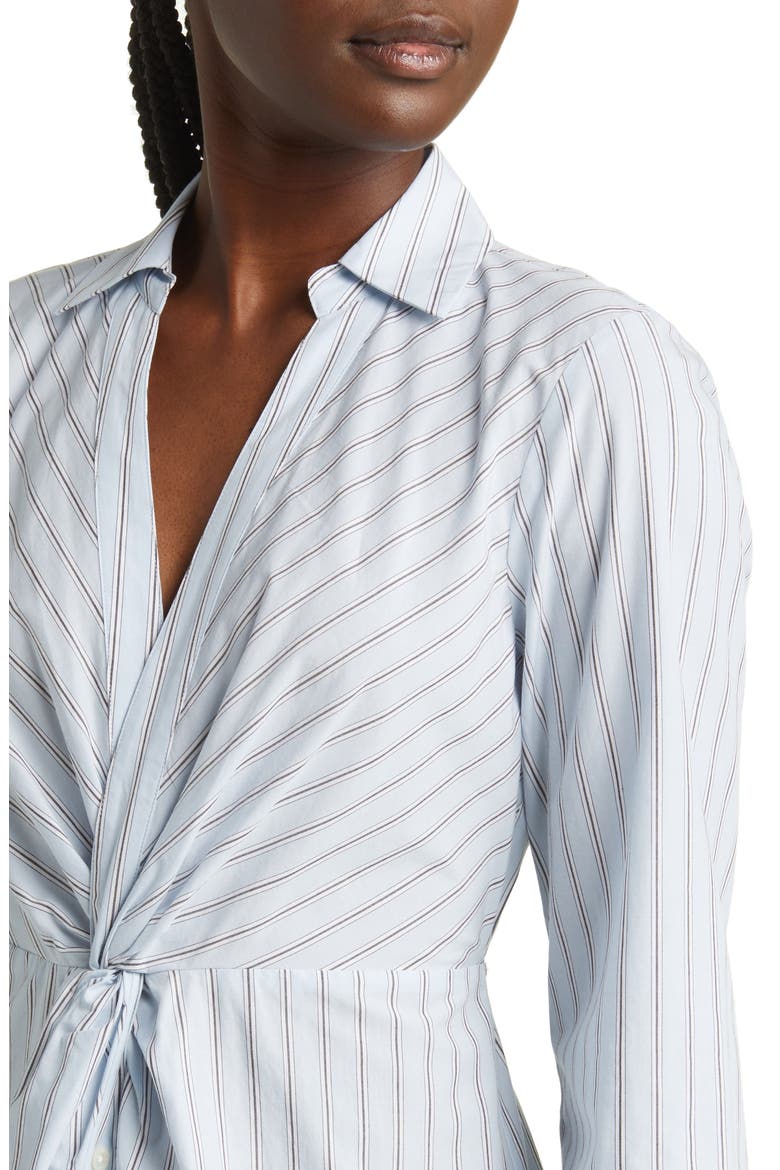 Irie Stripe Long Sleeve Cotton Blend Midi Shirtdress, Alternate, color, HAMPTON STRIPE