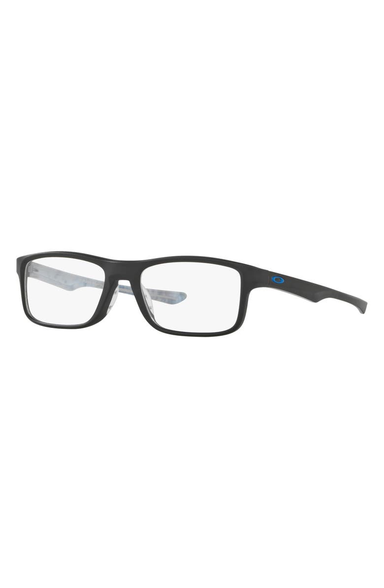Oakley Plank 2.0 51mm Rectangular Optical Glasses, Alternate, color, Black