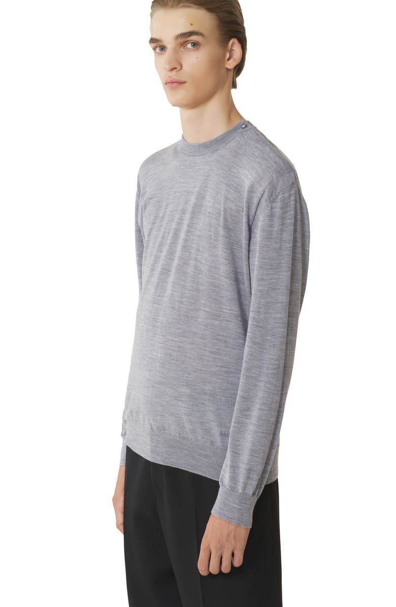 Lanvin Black Merino Wool Sweater, Alternate, color, Light Grey
