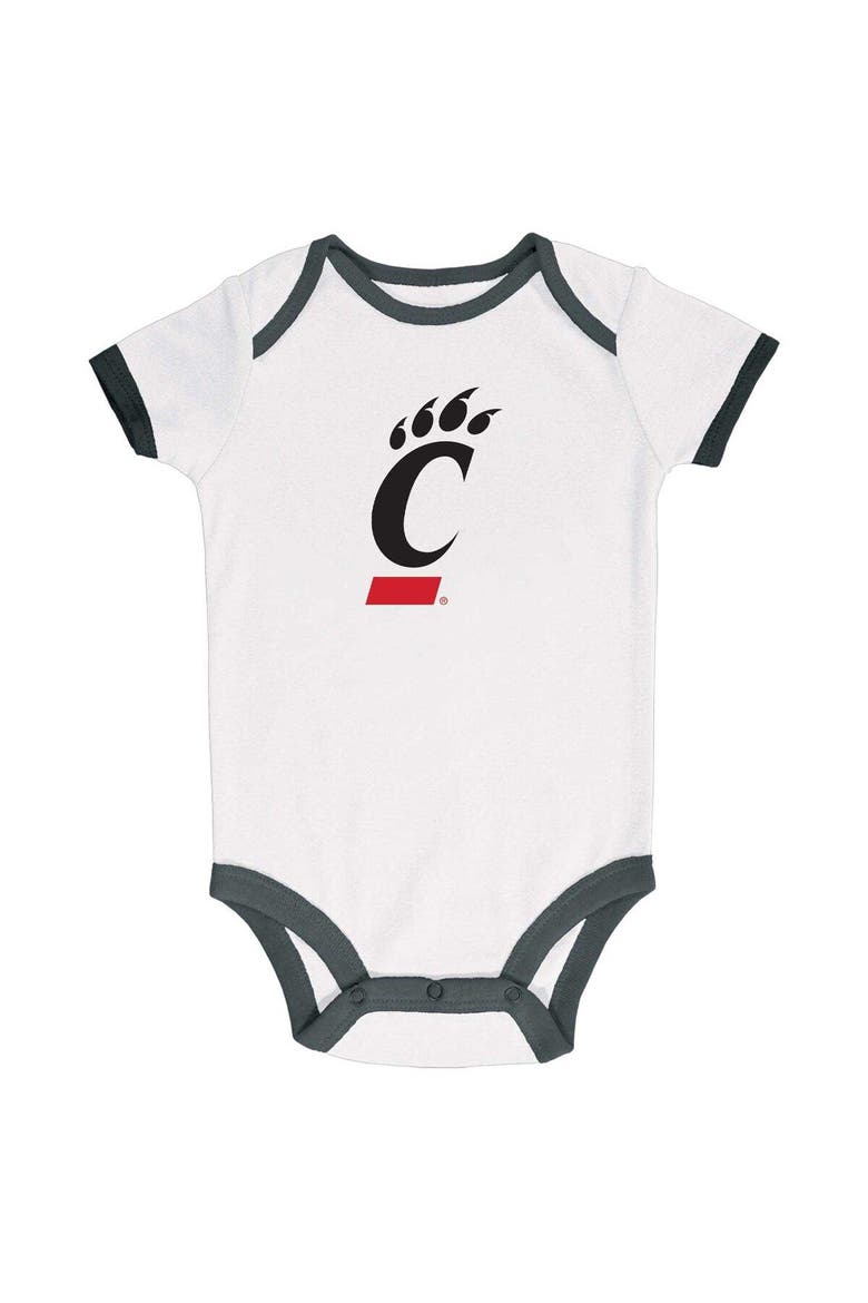 Infant Champion Black/Gray/White Cincinnati Bearcats 3-Pack Bodysuit Set, Alternate, color, Black