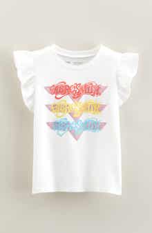 Tucker + Tate Kids' Flutter Sleeve Cotton Graphic T-Shirt