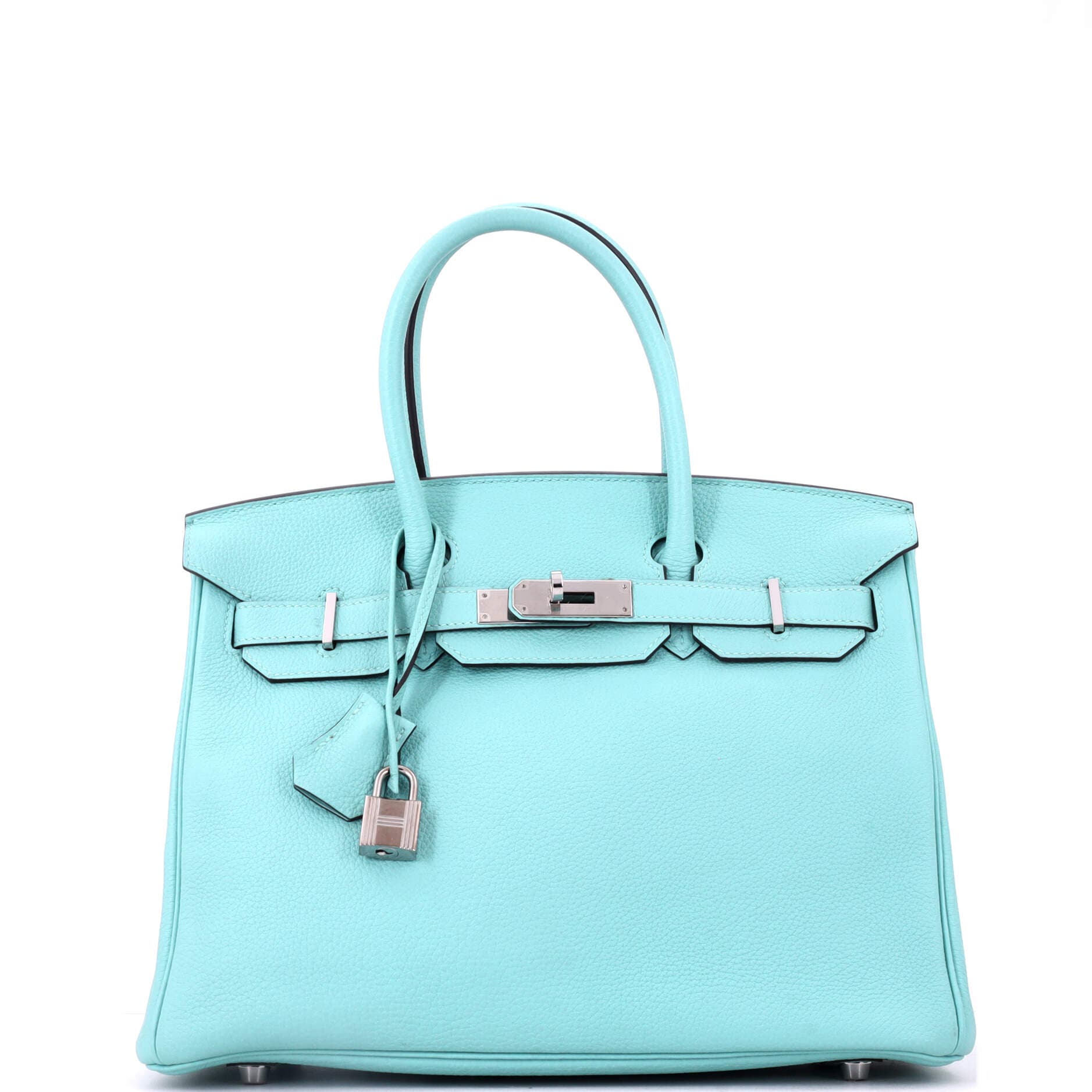 Birkin Handbag Blue Togo with Palladium Hardware 30, Main, color, Blue