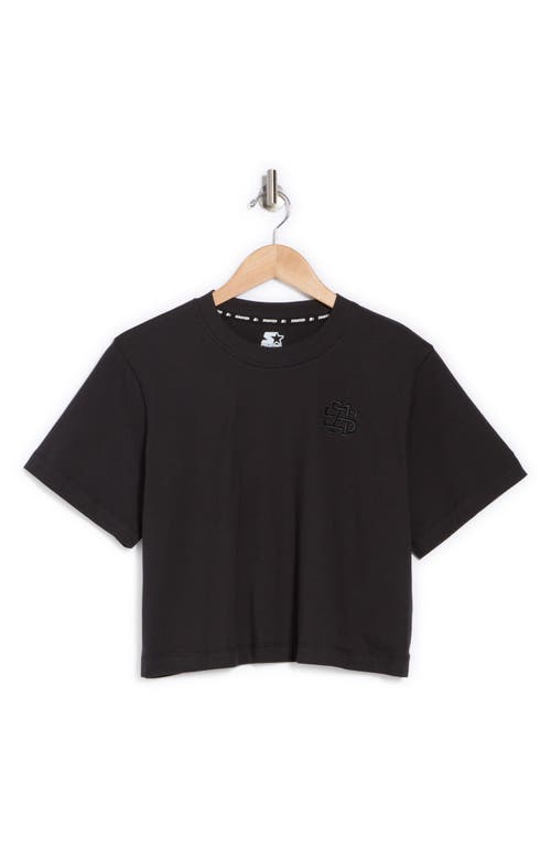 Starter Short Sleeve Crop T-shirt In Black