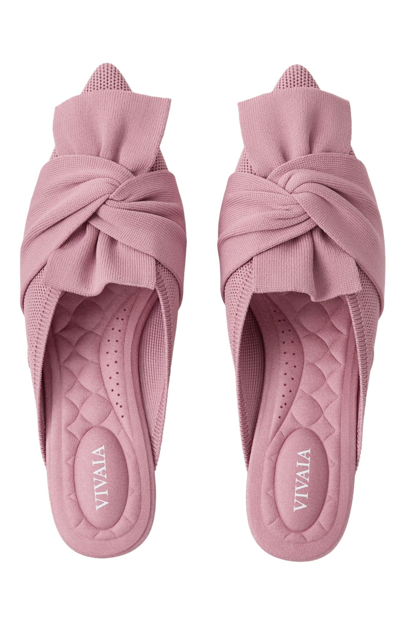 Samira Pointed-Toe Bow Sandals, Alternate, color, Mauve