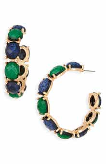 Tasha Stone C Hoop Earrings