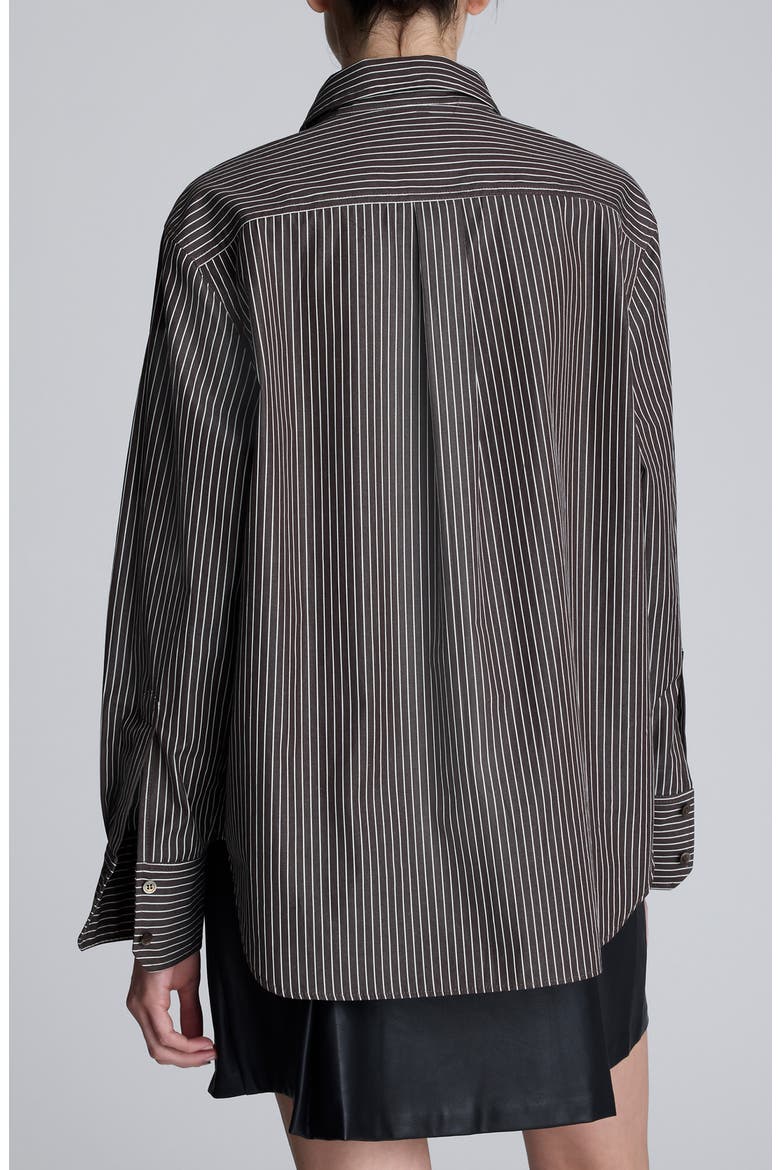 Cotton Boyfriend Shirt, Alternate, color, SABLE BROWN MULTI