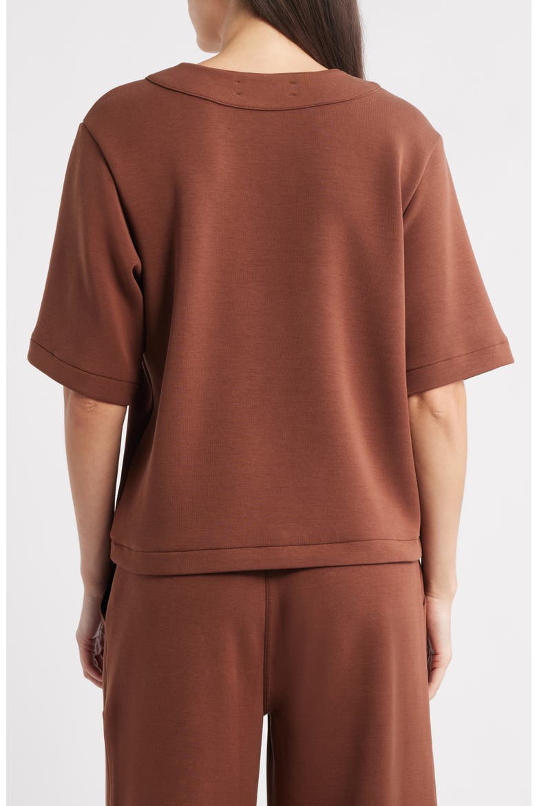 Elbow Sleeve Crewneck T-Shirt, Alternate, color, EARTH