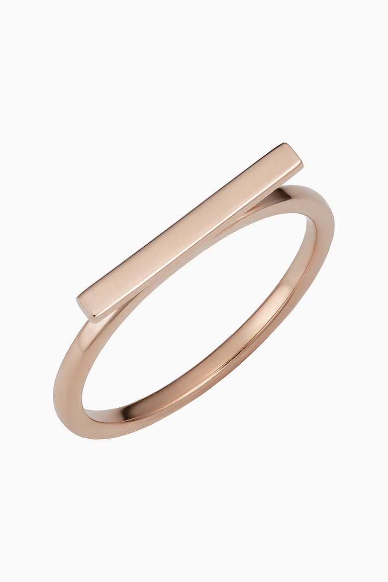 14K Gold Brooklyn Bar Ring, Main, color, Rose Gold
