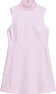 Theory Mock Neck Sleeveless A-Line Dress