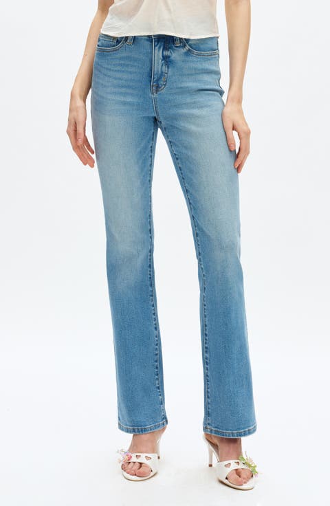 High Waist Bootcut Jeans (Deep Sea)
