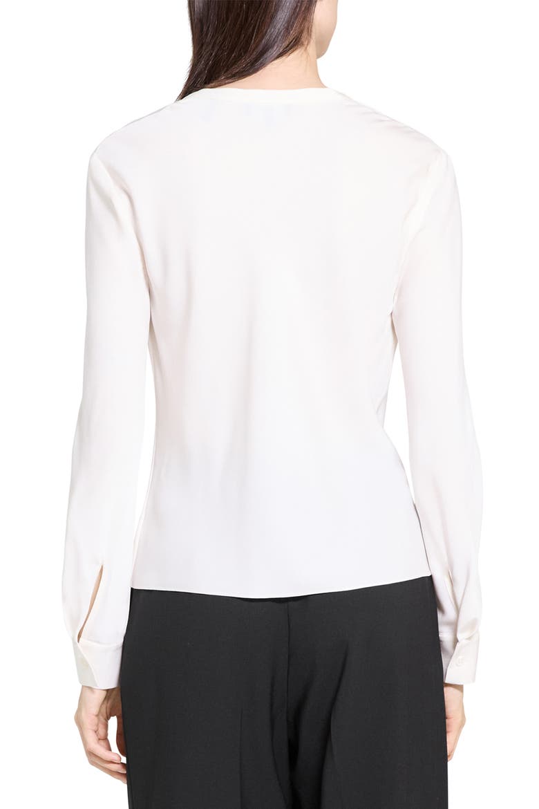 Cowl Neck Silk Top, Alternate, color, IVORY