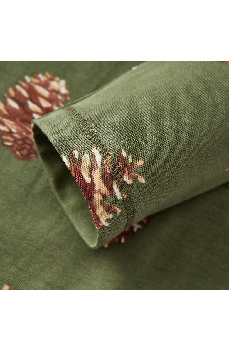 Milkbarn Cotton Stretch Collar Long Sleeve Jumpsuit, Alternate, color, Pinecone