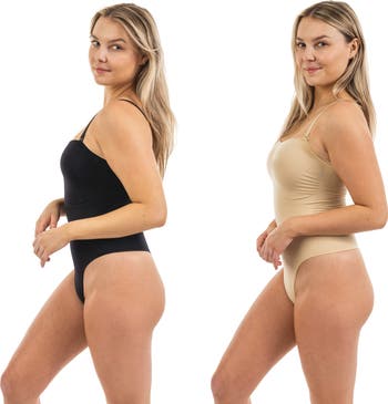 2-Pack Thong Shaper Bodysuit