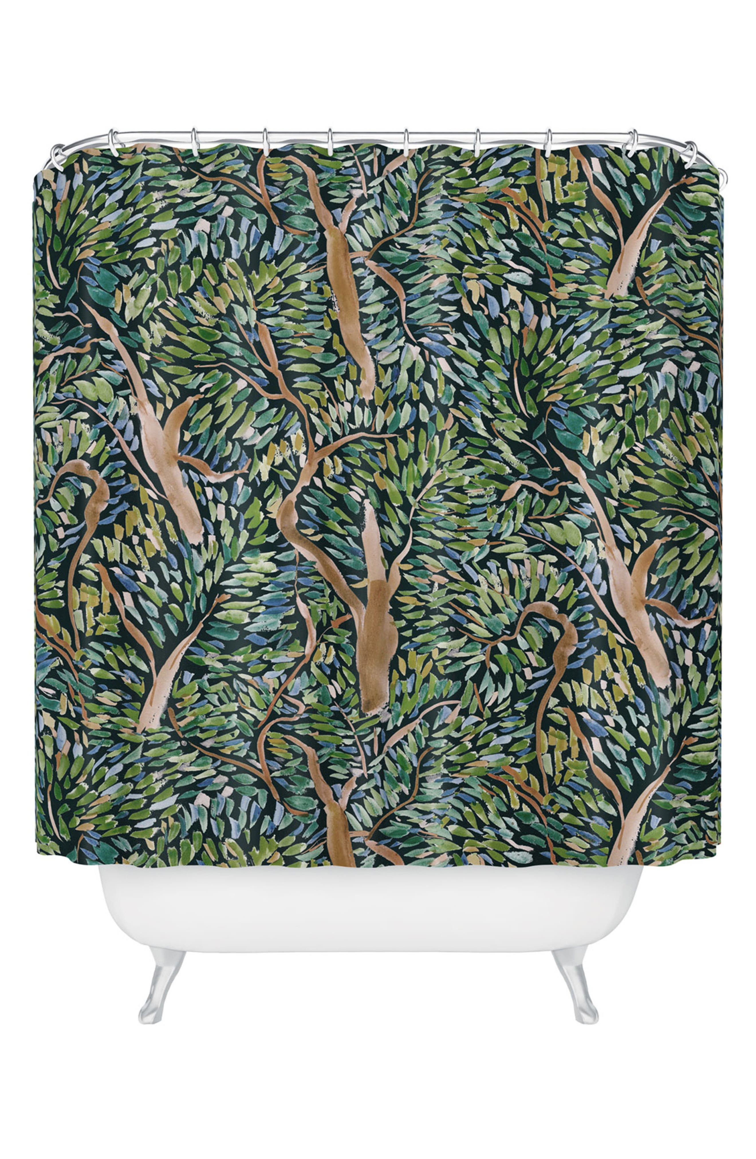 Deny Designs Fauvist Trees Shower Curtain