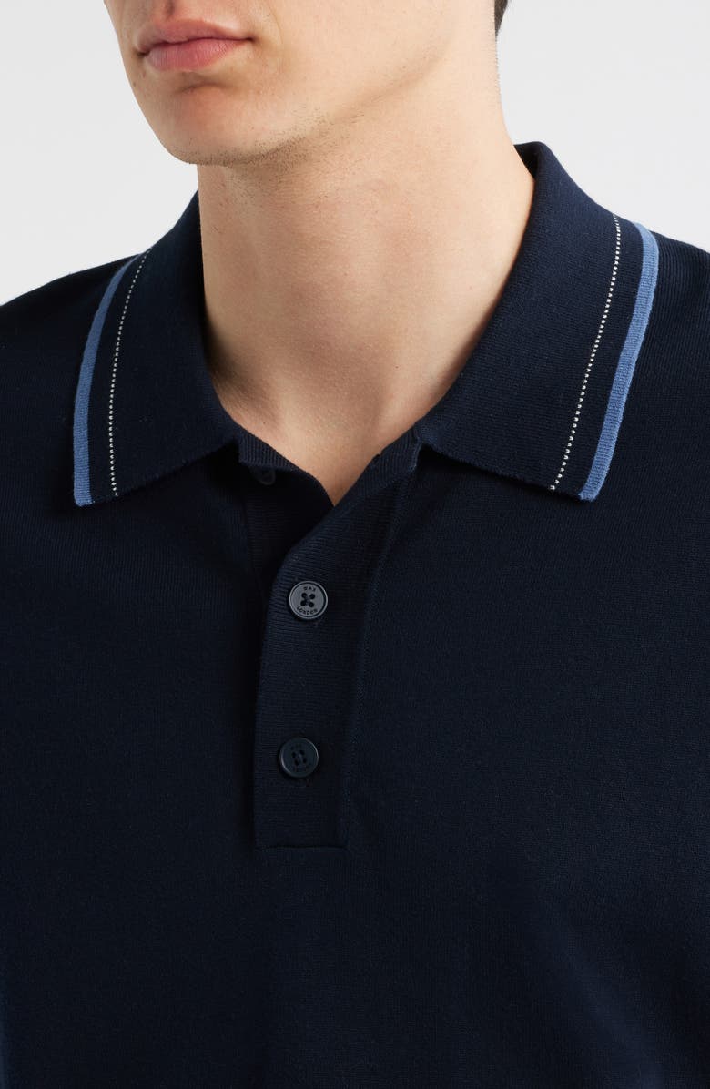 Wax London Turin Tipped Cotton Polo, Alternate, color, Navy / Blue