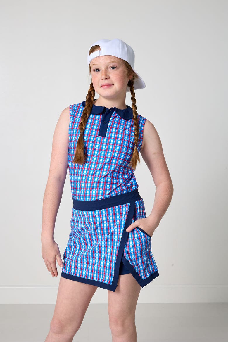 Girly Girls Tank Top, Alternate, color, Navy Gingham