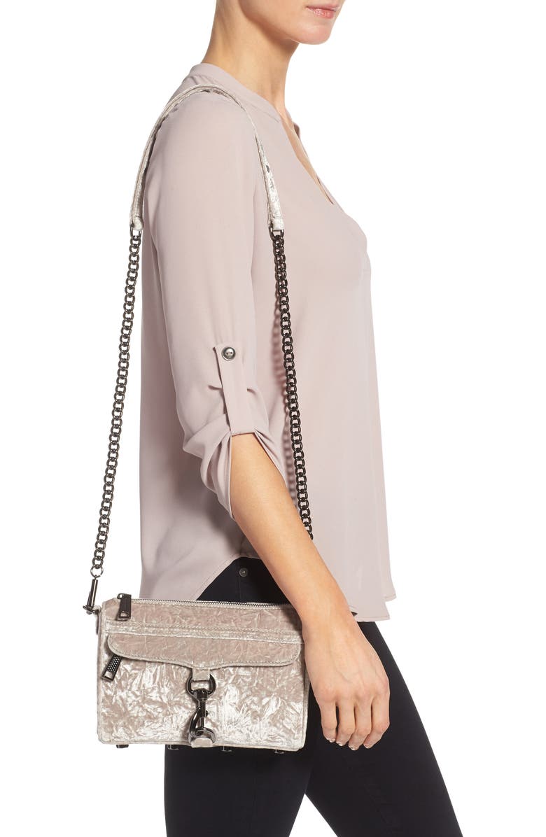 Rebecca Minkoff Mini MAC Velvet Convertible Crossbody Bag, Alternate, color,