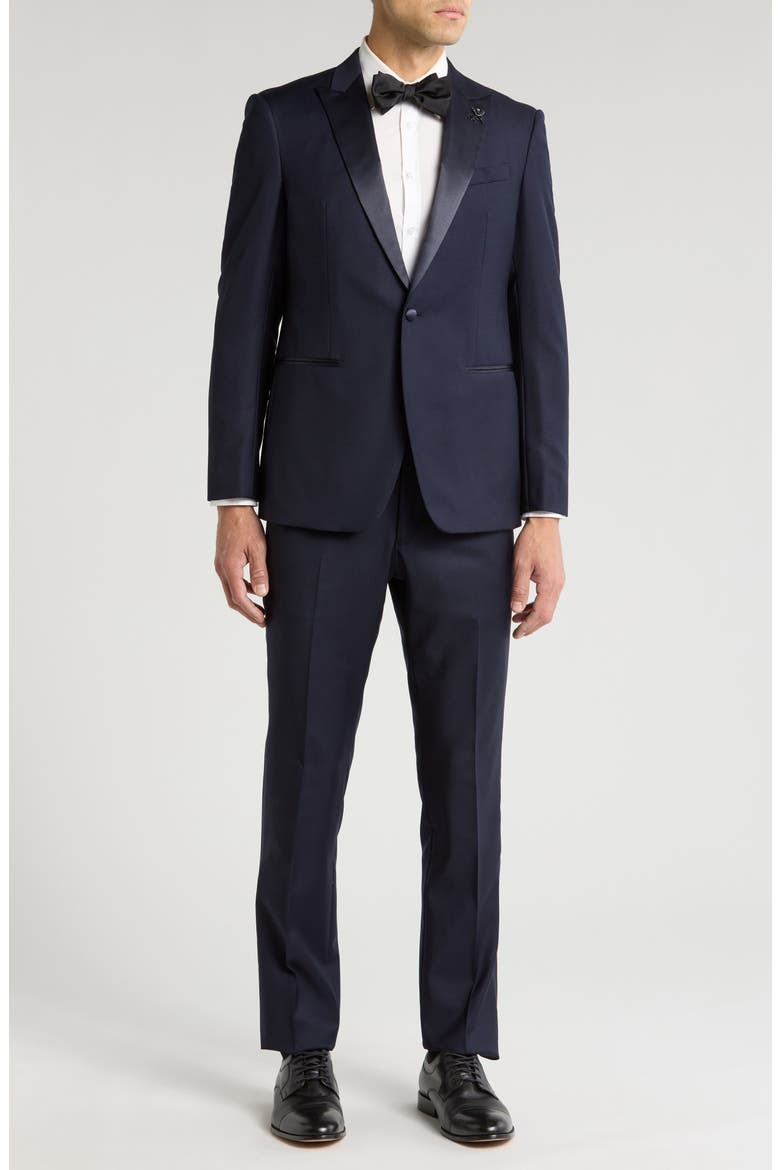 Solid Wool Tuxedo, Main, color, NAVY