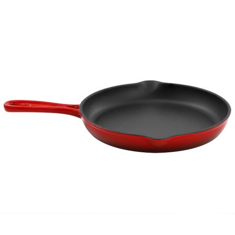 Round 10.25 Inch Enameled Cast Iron Skillet