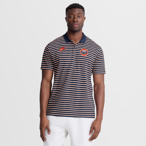 Men's Nike Navy Houston Astros Cooperstown Collection Dri-FIT Victory Striped Polo