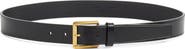 Saint Laurent New Line Buckle Leather Belt