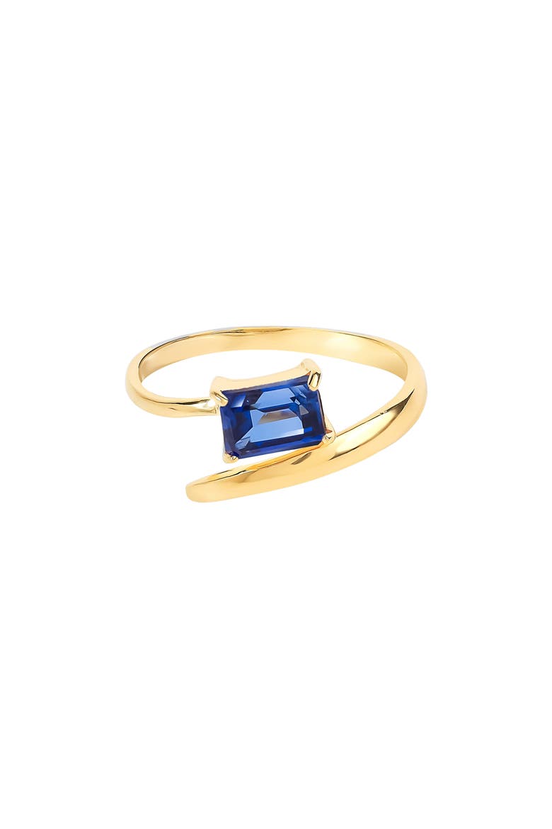 Gemstone Bypass Ring, Alternate, color, BLUE