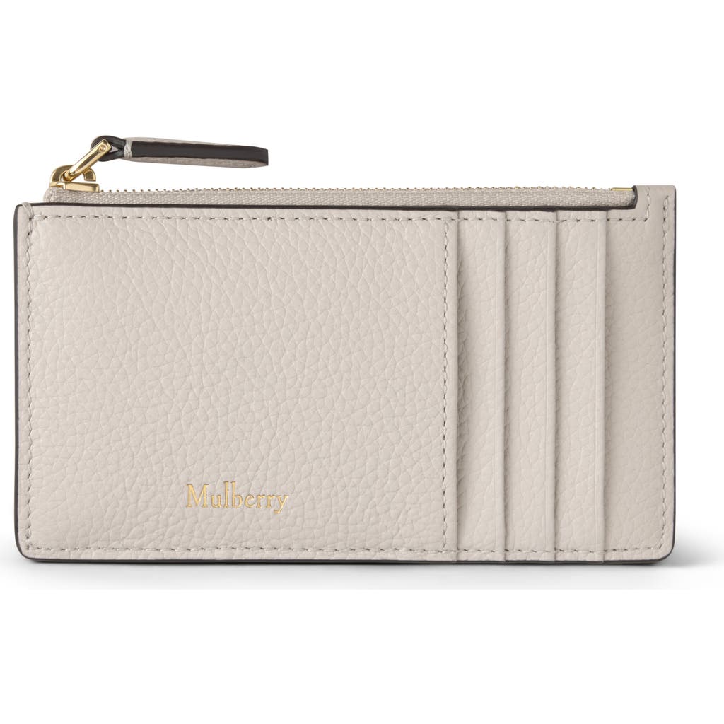 Mulberry Continental Zipped Long Card Holder In Neutral
