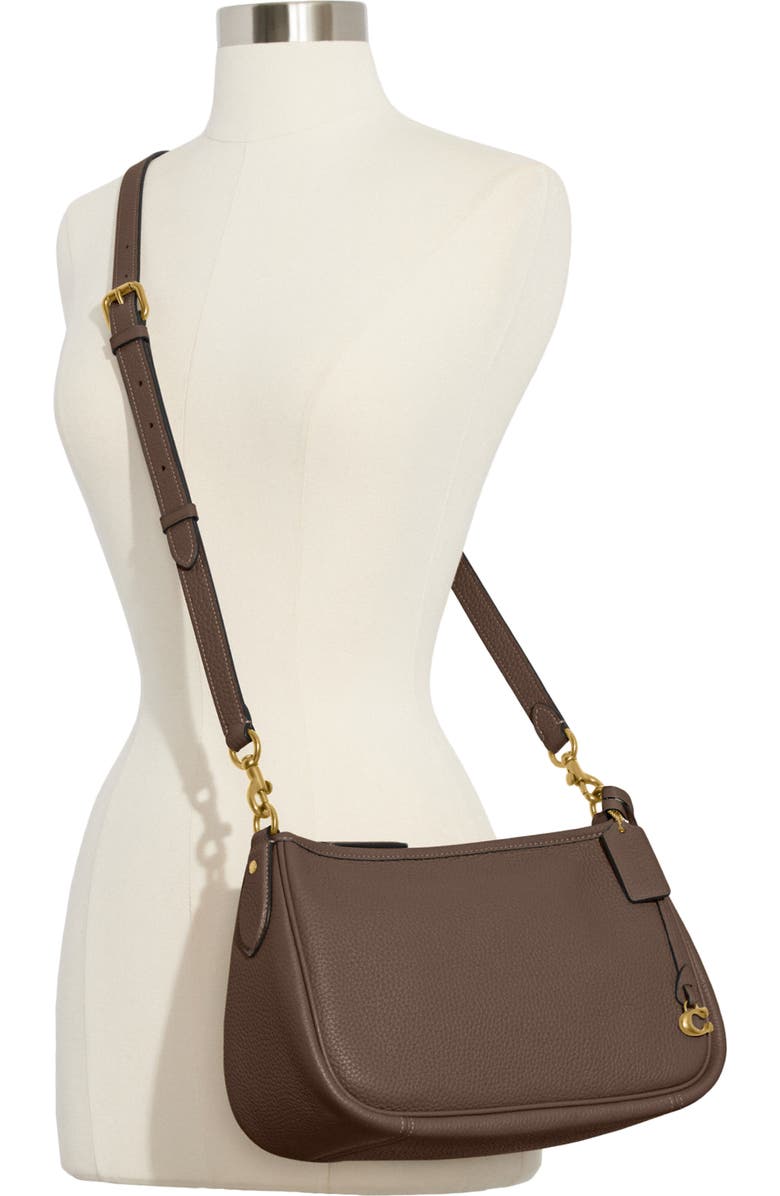 COACH Cary Soft Pebbled Leather Crossbody Bag, Alternate, color, B4/Dark Stone