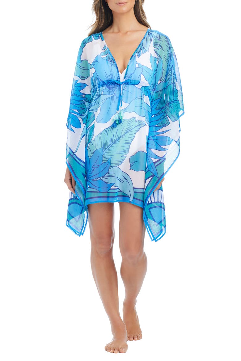 Sheer Cover-Up Caftan, Main, color, COOL