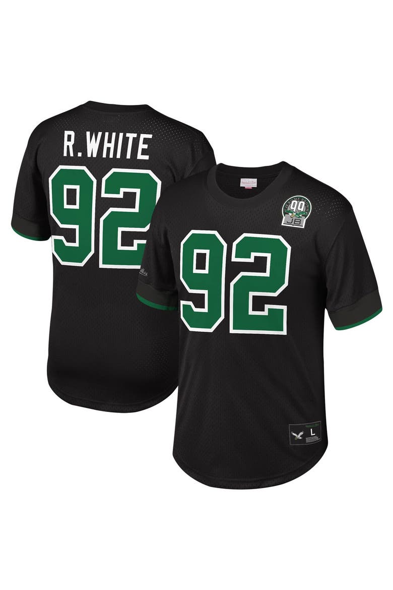 Men's Mitchell & Ness Reggie White Black Philadelphia Eagles Retired Player Name & Number Mesh Top, Main, color, Black