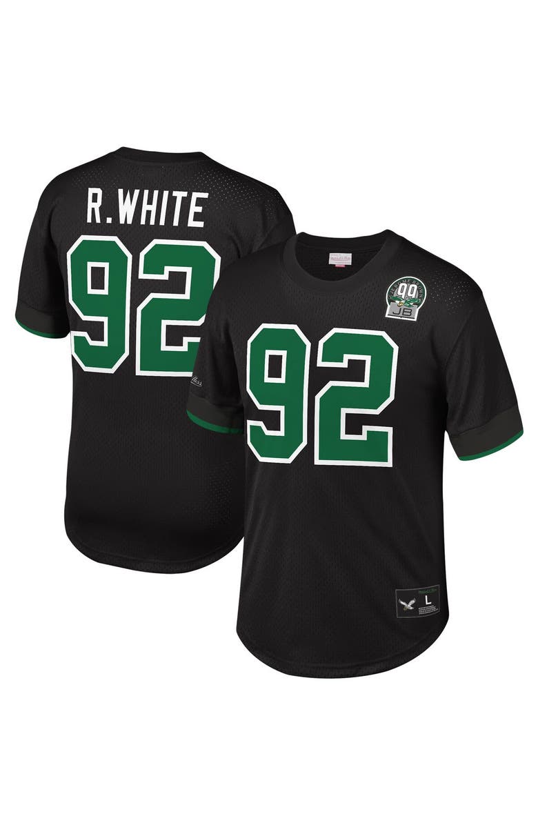 Mitchell & Ness Men's Mitchell & Ness Reggie White Black Philadelphia Eagles Retired Player Name & Number Mesh Top, Main, color,