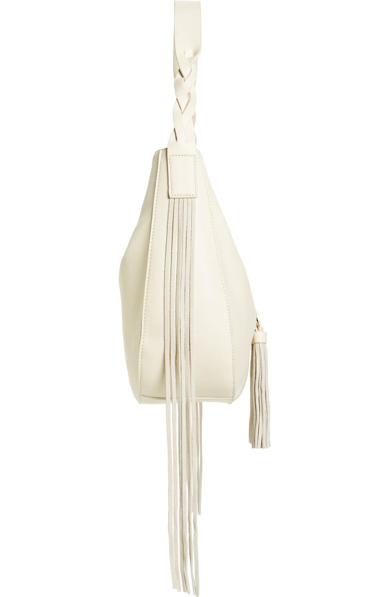 Phase 3 Lace-Up Tassel Faux Leather Hobo, Alternate, color,