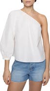 Rebecca Minkoff Sadie One-Shoulder Cotton Top