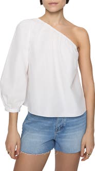 Rebecca Minkoff Sadie One-Shoulder Cotton Top