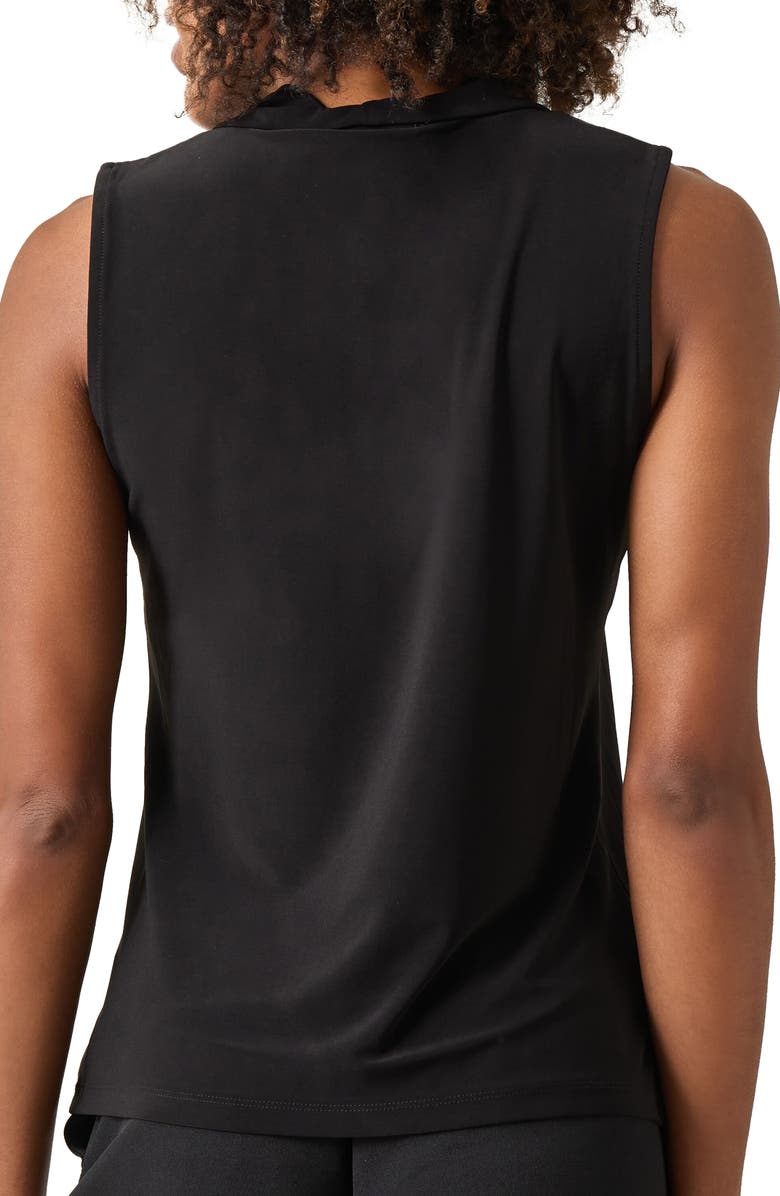 KASPER Sleeveless Knot Front Jersey Top, Alternate, color, Black
