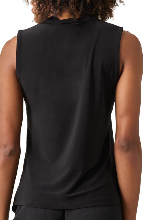 Kasper Twist Front Sleeveless Jersey Top In Black