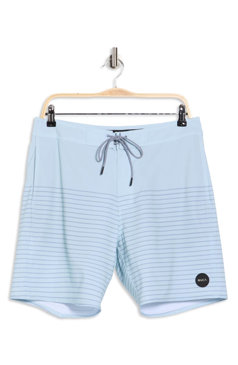 RVCA Current Stripe Water Repellent Board Shorts, Alternate, color, Blue Haze