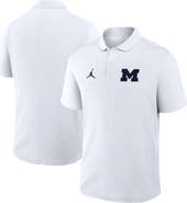 Jordan Brand Men's Jordan Brand White Michigan Wolverines Primetime Victory Primary Logo Performance Polo